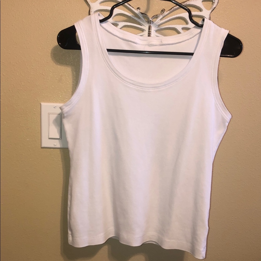 White Women's Tank Top - Classic Scoop Neck